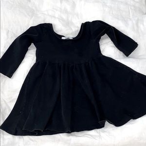 Black Cotton Toddler Swing Dress